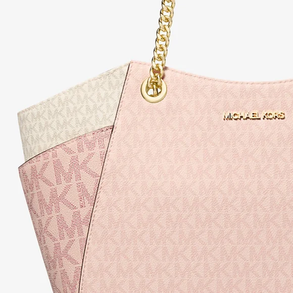 Michael Kors Jet Set Large Color-Block Signature Logo Tote Bag - MSRP $398 - Picture 4 of 9